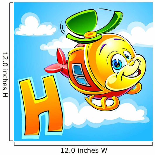 H is for Helicopter. Wall Mural