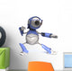Robot karateka Wall Decal