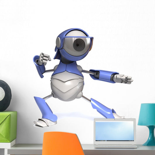 Robot karateka Wall Decal
