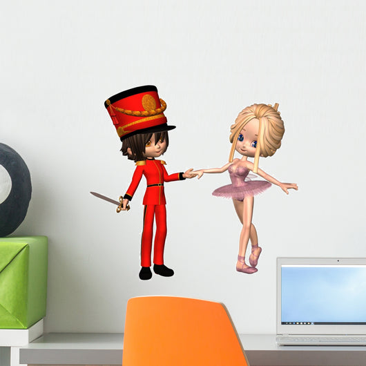 Sugarplum Fairy and Nutcracker Prince Wall Decal