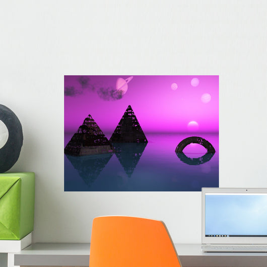 Piramides Sumergidas Wall Mural