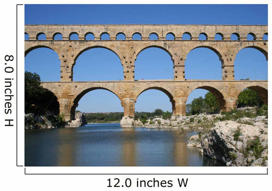 aqueduct at pont du gard southern france Wall Mural