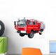 Cut fire truck Wall Decal