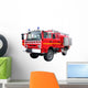 Cut fire truck Wall Decal