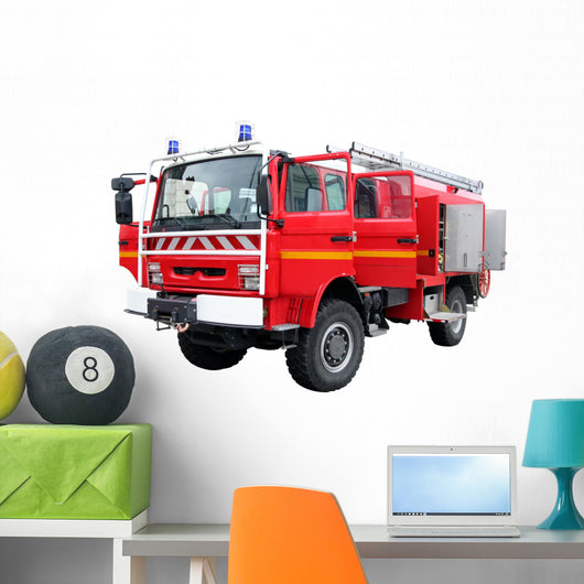 Cut fire truck Wall Decal