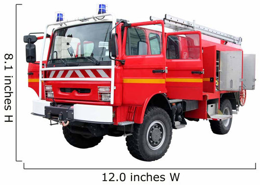 Cut fire truck Wall Decal