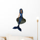 Blue Mermaid Sitting Rock Wall Decal