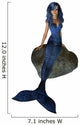 Blue Mermaid Sitting Rock Wall Decal