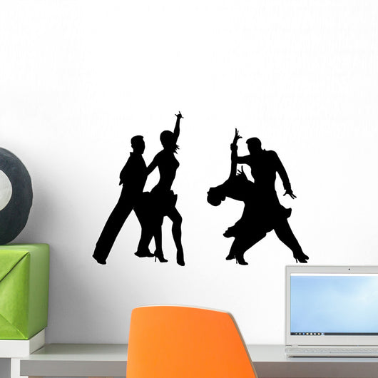 Silhouettes of dancing people Wall Decal