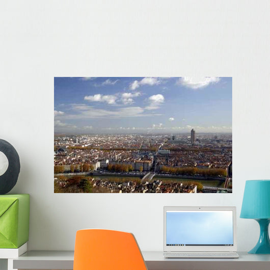 Panoramic Aerial Lyon Wall Decal