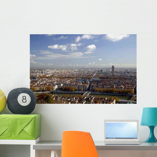 Panoramic Aerial Lyon Wall Decal