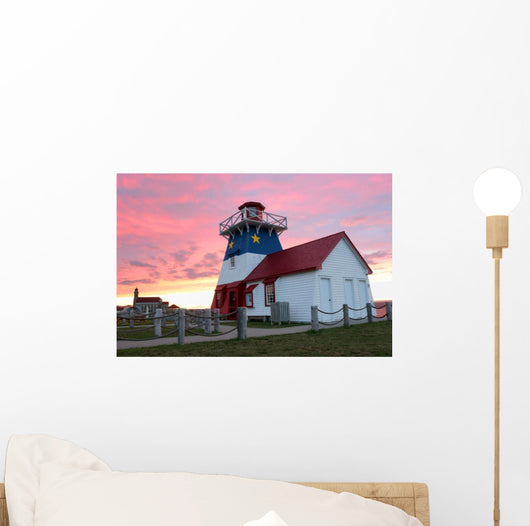 Grande Anse Lighthouse at sunset, New Brunswick Wall Mural