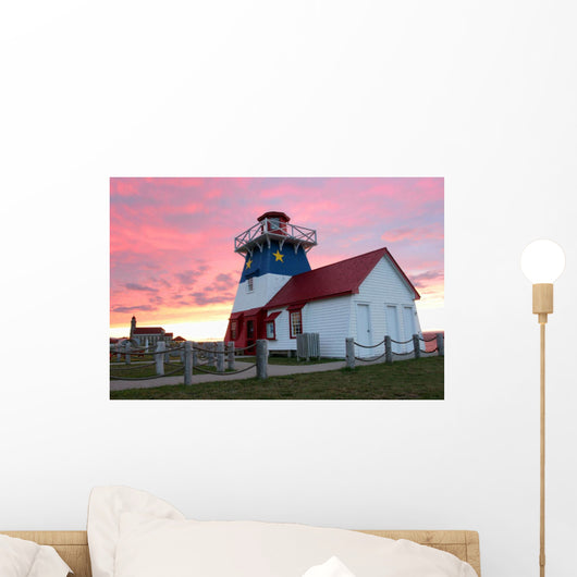Grande Anse Lighthouse at sunset, New Brunswick Wall Mural
