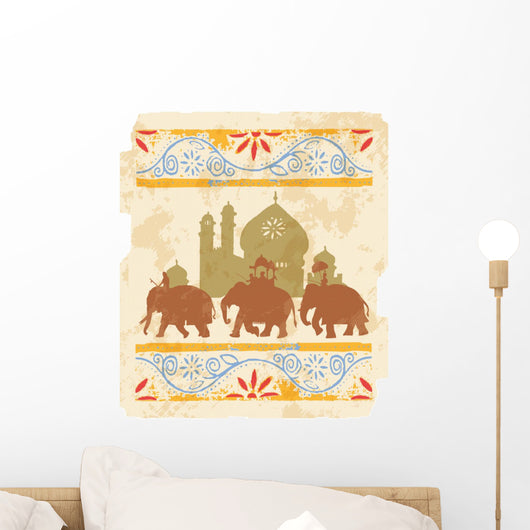 Indian elephants Wall Mural