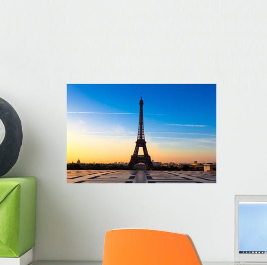 Eiffel Tower Sunrise Wall Mural