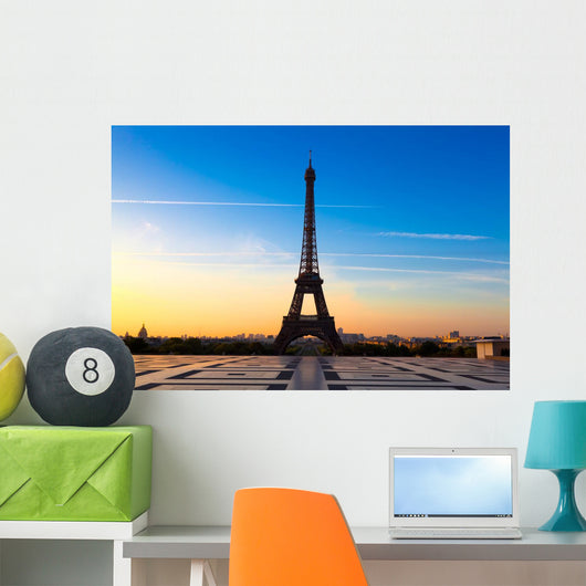 Eiffel Tower at Sunrise Wall Mural