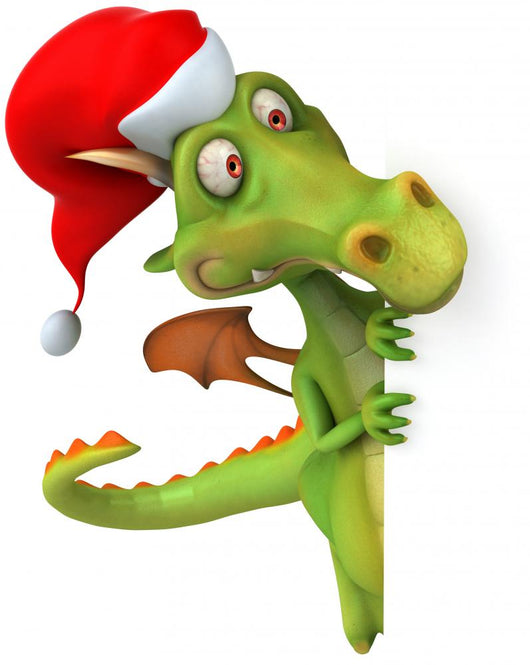 Dragon and Christmas Wall Decal