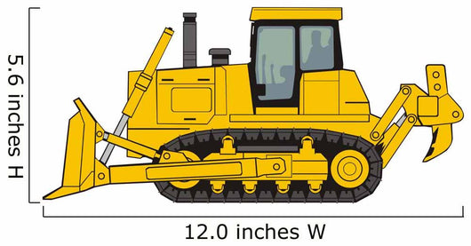 Yellow Construction Bulldozer Wall Decal