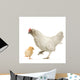 Poule Et Son Poussin Wall Decal