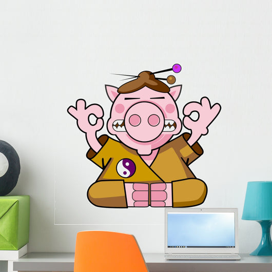 Zen Pig Wall Decal