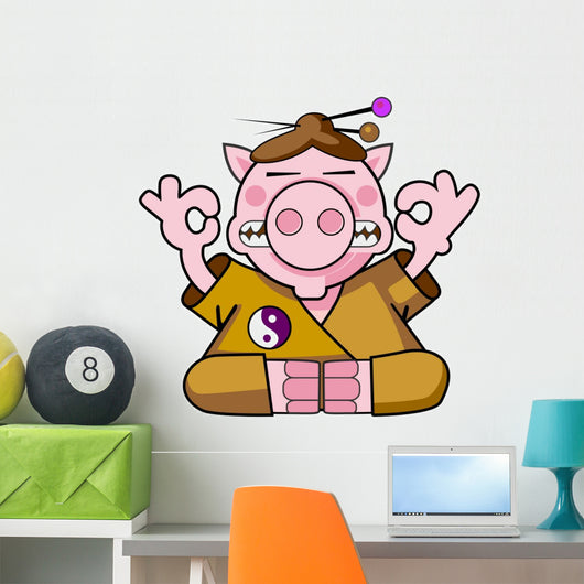 Zen Pig Wall Decal
