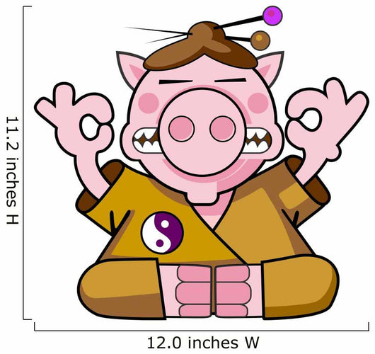 Zen Pig Wall Decal