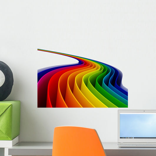 colorful rainbow lines Wall Decal