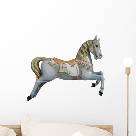 Wooden Carousel Horse Wall Decal