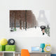 Umbrella and Snow at the Eiffel Tower - Paris Wall Mural