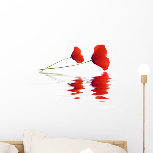 Reflected Poppy Wall Decal