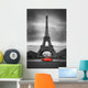 Eiffel Tower and Red Car - Paris Wall Mural