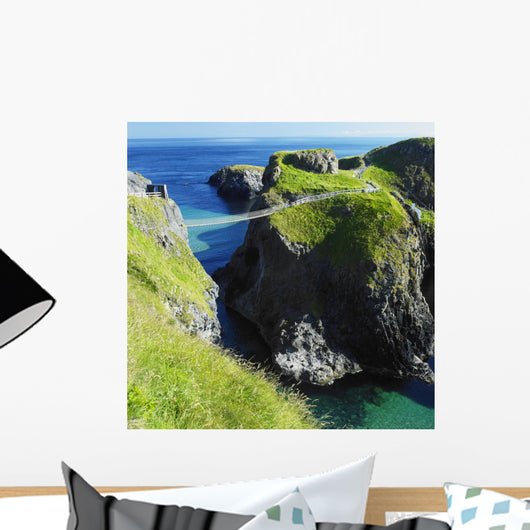 Carrick-a-rede Rope Bridge, County Antrim, Northern Ireland Wall Mural