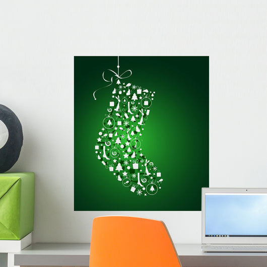 Christmas Stocking for Your Design Wall Mural