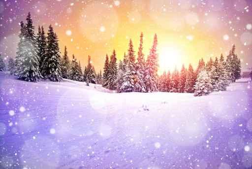 Majestic Sunset Winter Mountains Wall Decal Design 1