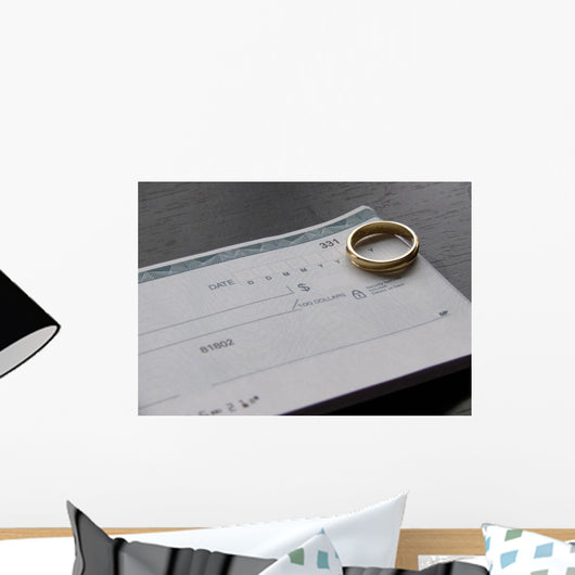 Ring and Checkbook Wall Mural