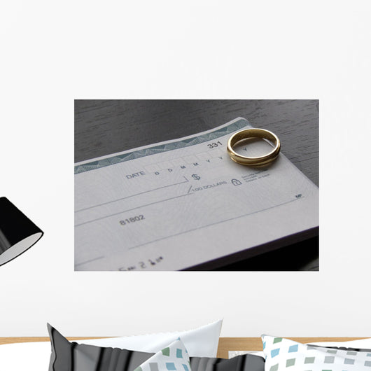 Ring and Checkbook Wall Mural