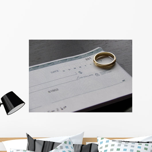 Ring and Checkbook Wall Mural