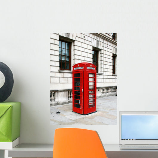 Traditional English Call Box Wall Mural