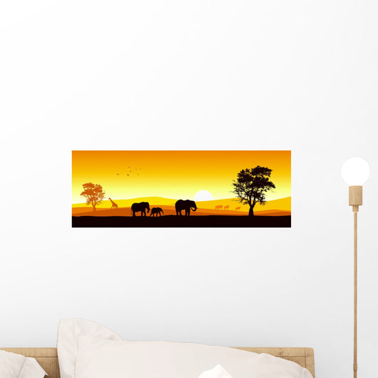 Stock vector of African wildlife Wall Mural