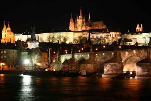 Prague Castle Night Wall Decal