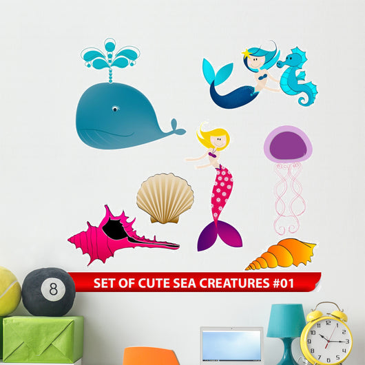 Mermaids Sea Creature Wall Decal