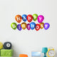 Happy Birthday Balloons Wall Decal