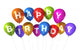 Happy Birthday Balloons Wall Decal