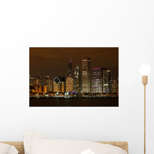 View to Downtown Chicago / USA from Adler Planetarium Wall Mural