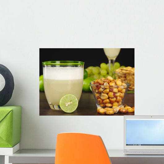 Peruvian Cocktail (Pisco Sour) and Roasted Corn Wall Mural