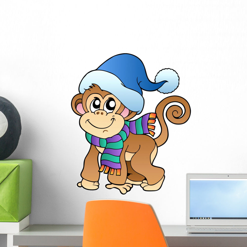 Cute Monkey Winter Clothes – Wallmonkeys