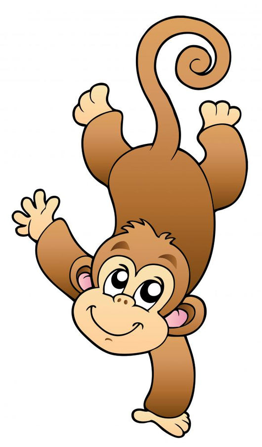 Funny Cute Monkey Wall Decal