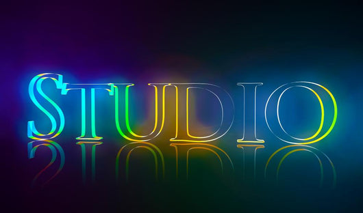 3D Typography Studio Wall Mural