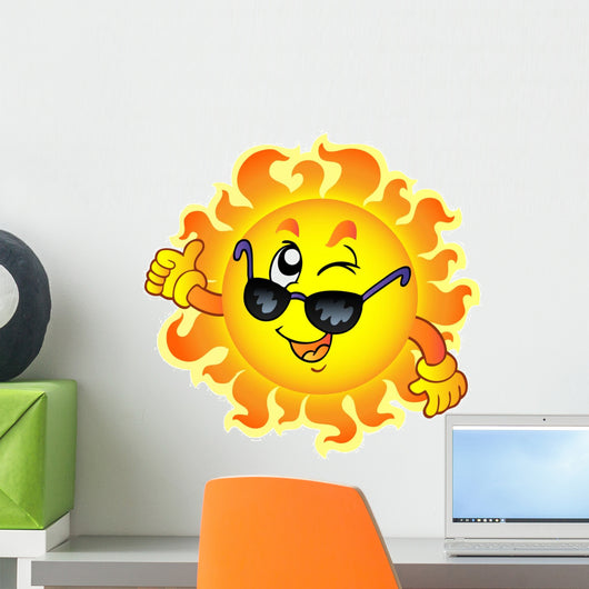 Winking Sun with Sunglasses
