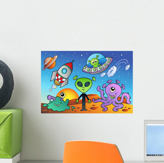 Various Alien and Space S Wall Mural